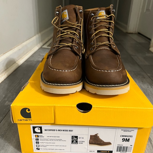 Carhartt Men's Dark Brown Wedge Boots - Picture 1 of 4